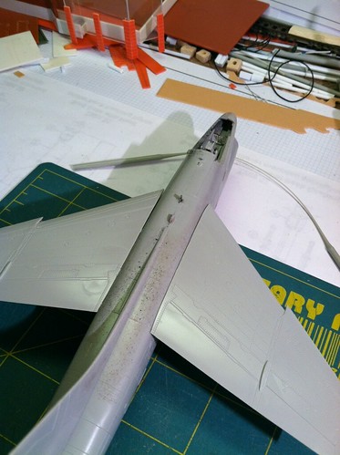 The Hobby Boss kit was going well, but some big seams to deal with here.